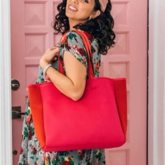 NWOT SummerSalt Beach Tote Pink Red - Picture 3 of 16